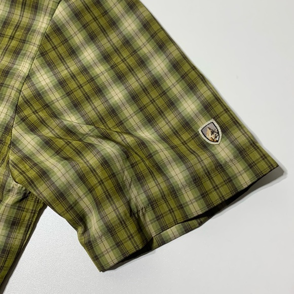 Kuhl Mountain Grown Outdoor Short Sleeve Button Up Men’s Medium Olive Green - Picture 4 of 8